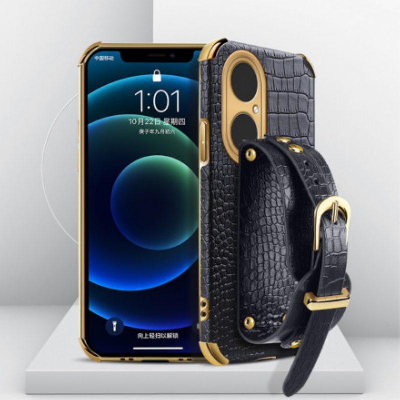 Hoesje voor Huawei P50 Pro Croco Band