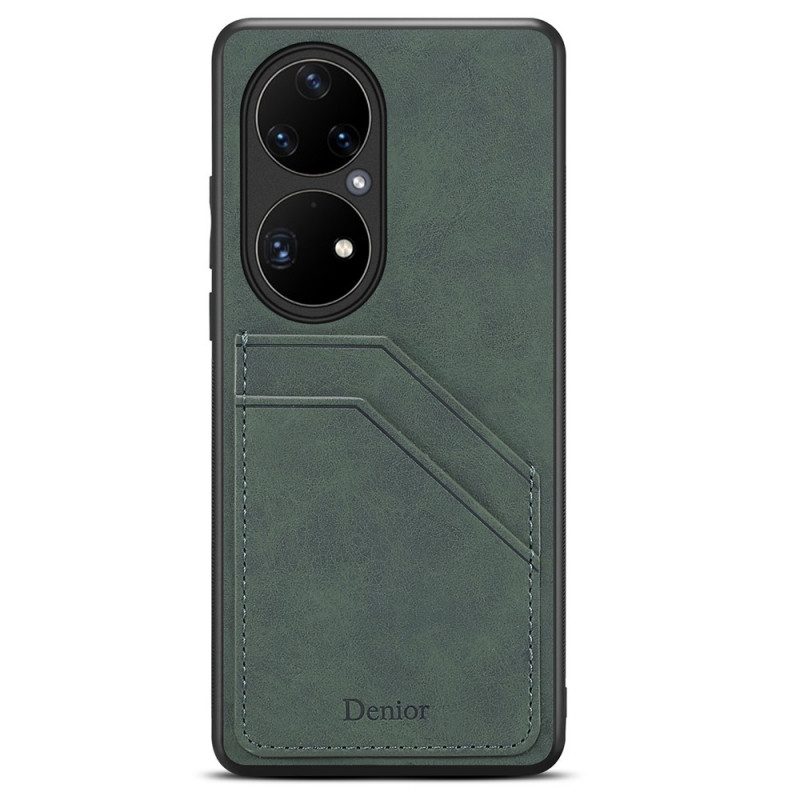 Hoesje voor Huawei P50 Pro Denior Kaarthouder Met Dubbel Slot