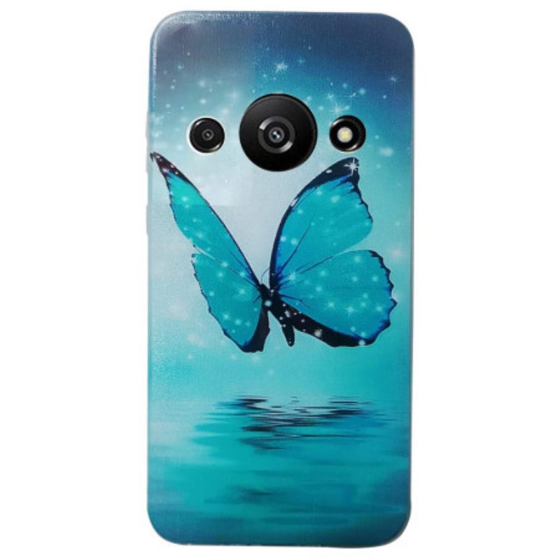 Case Hoesje Poco C61 Telefoonhoesje Blauwe Vlinder