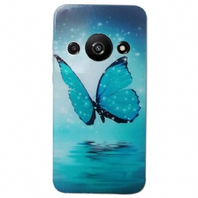 Case Hoesje Poco C61 Telefoonhoesje Blauwe Vlinder