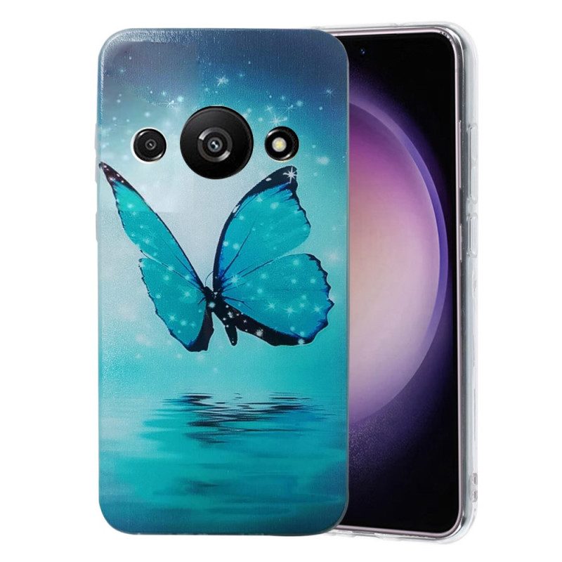 Case Hoesje Poco C61 Telefoonhoesje Blauwe Vlinder