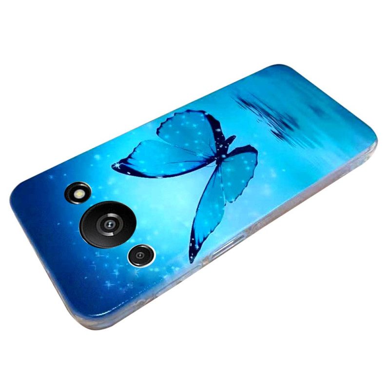 Case Hoesje Poco C61 Telefoonhoesje Blauwe Vlinder