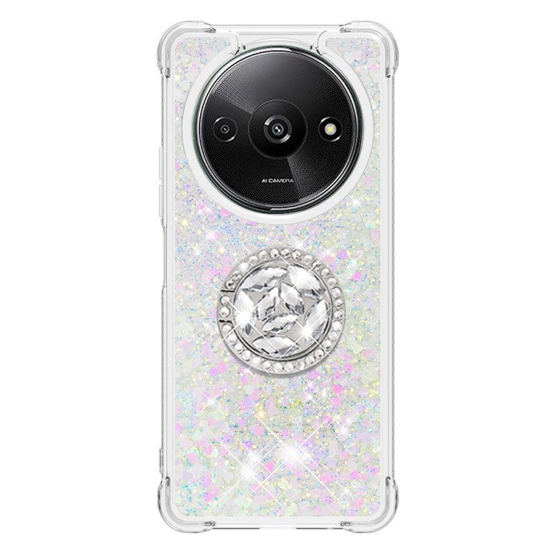 Case Hoesje Poco C61 Telefoonhoesje Glitterringsteun