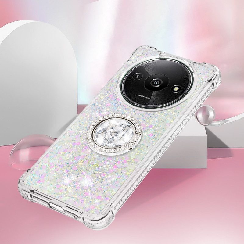 Case Hoesje Poco C61 Telefoonhoesje Glitterringsteun