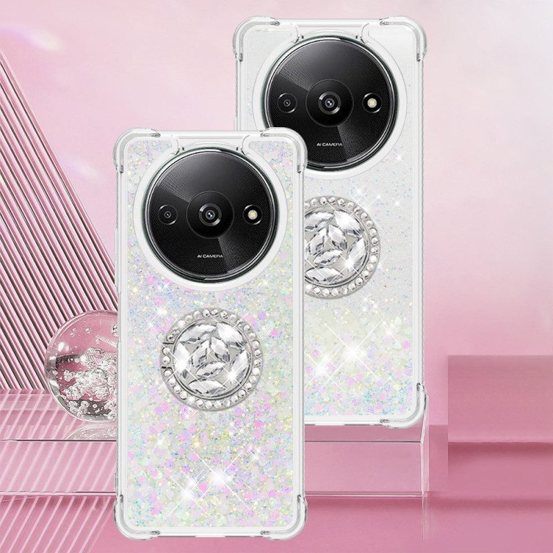 Case Hoesje Poco C61 Telefoonhoesje Glitterringsteun