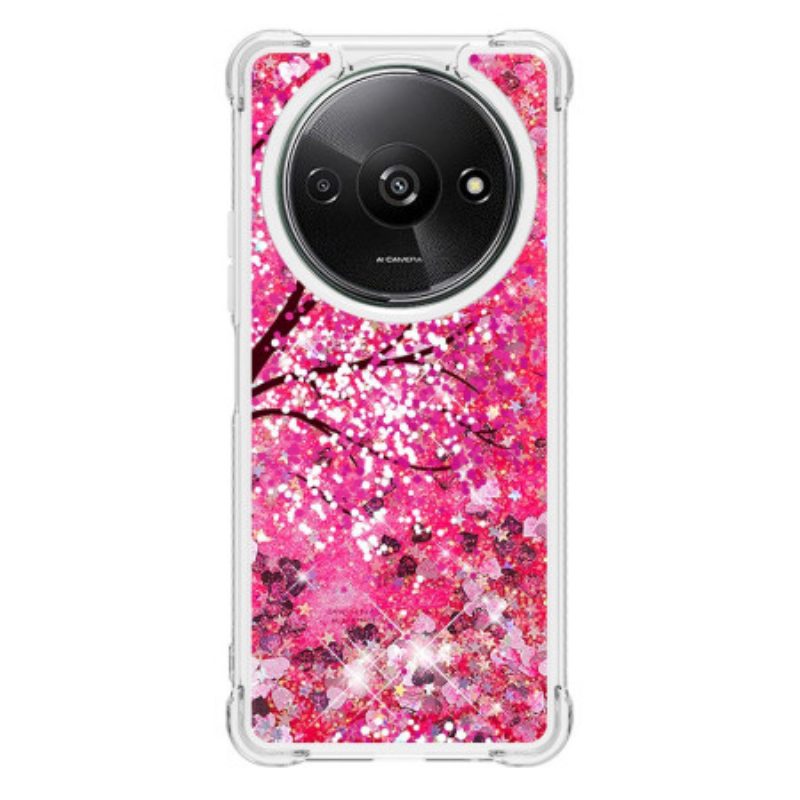 Case Hoesje Poco C61 Telefoonhoesje Kersenbloesem-glitter