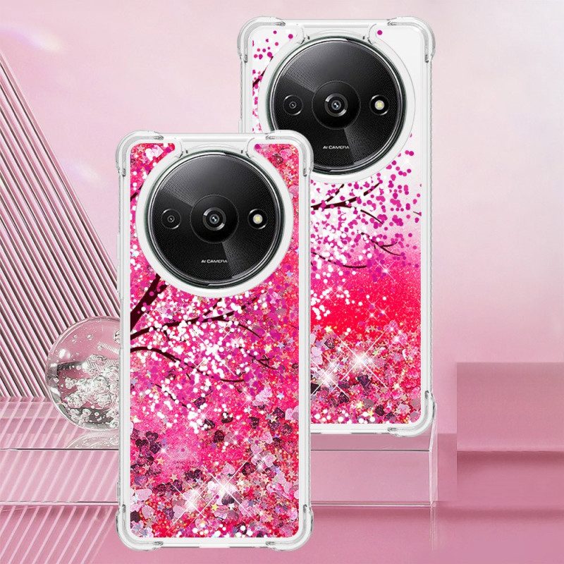 Case Hoesje Poco C61 Telefoonhoesje Kersenbloesem-glitter