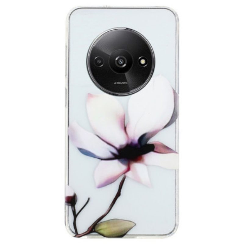 Cover Hoesje Poco C61 Telefoonhoesje Witte Bloem