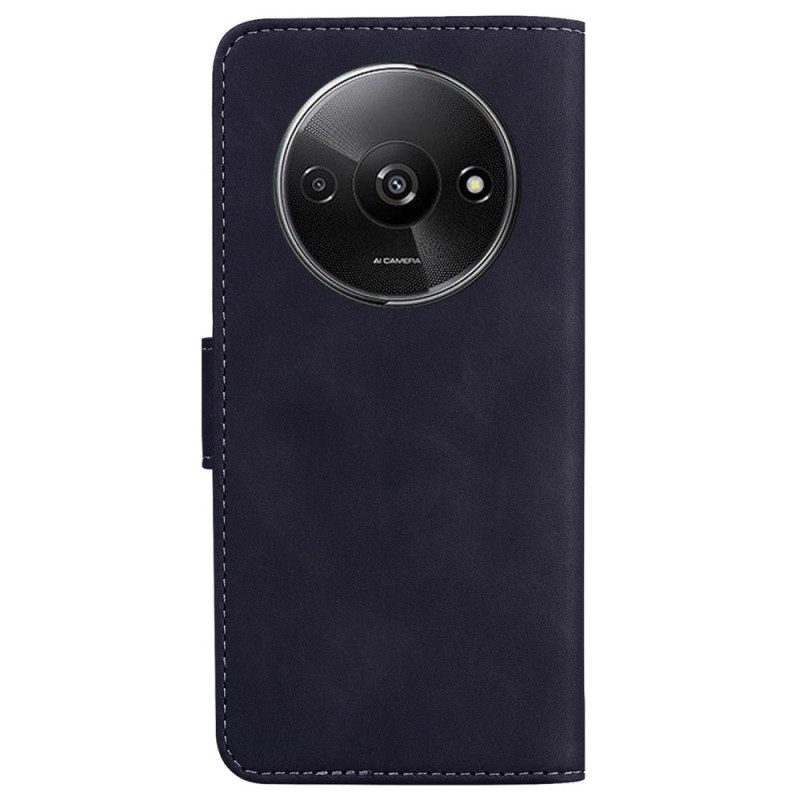 Flip Case Leren Poco C61 Coutureleereffect