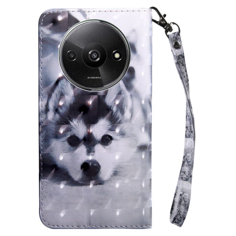 Folio-hoesje Poco C61 Husky Met Riem