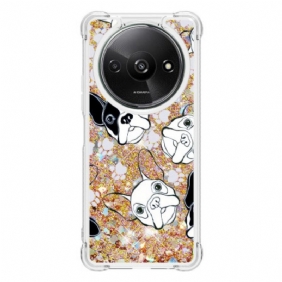 Hoesje Poco C61 Glitterhond Bescherming Hoesje