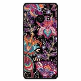 Hoesje Poco C61 Paarse Bloemen