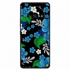 Hoesje Voor Poco C61 Blauwe Bloemen