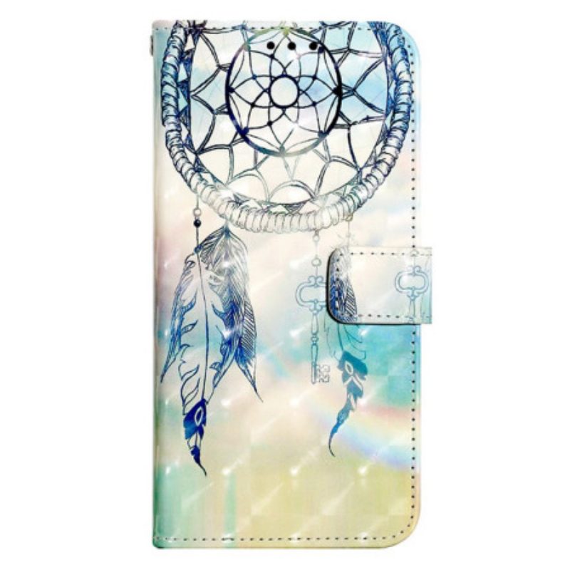 Leren Hoesje Voor Poco C61 Aquarel Dromenvanger