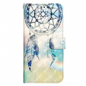 Leren Hoesje Voor Poco C61 Aquarel Dromenvanger