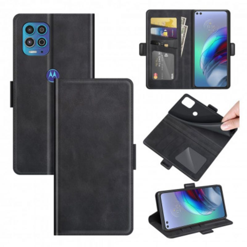 Folio-hoesje voor Moto G100 Flip Case Dubbele Klep