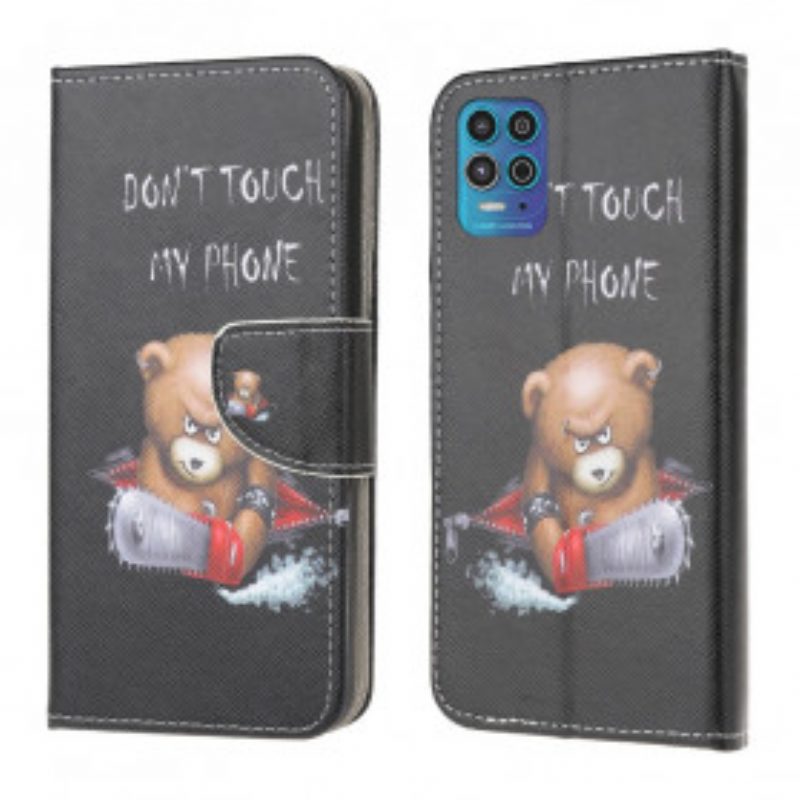 Folio-hoesje voor Moto G100 Gevaarlijke Beer