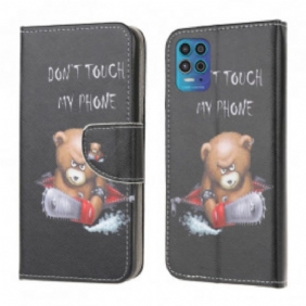 Folio-hoesje voor Moto G100 Gevaarlijke Beer