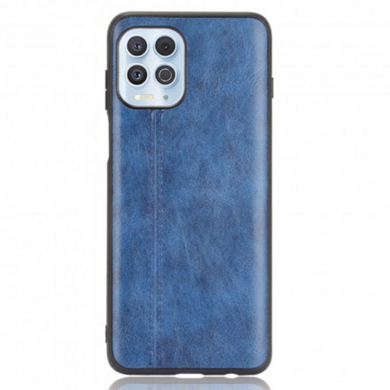 Hoesje voor Moto G100 Couture-leereffect