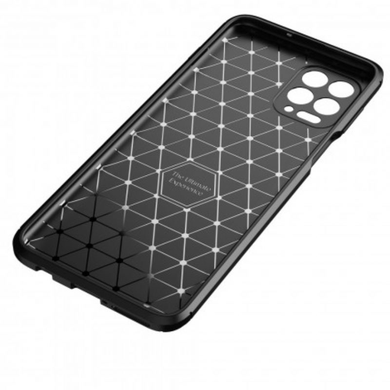 Hoesje voor Moto G100 Flexibele Koolstofvezeltextuur