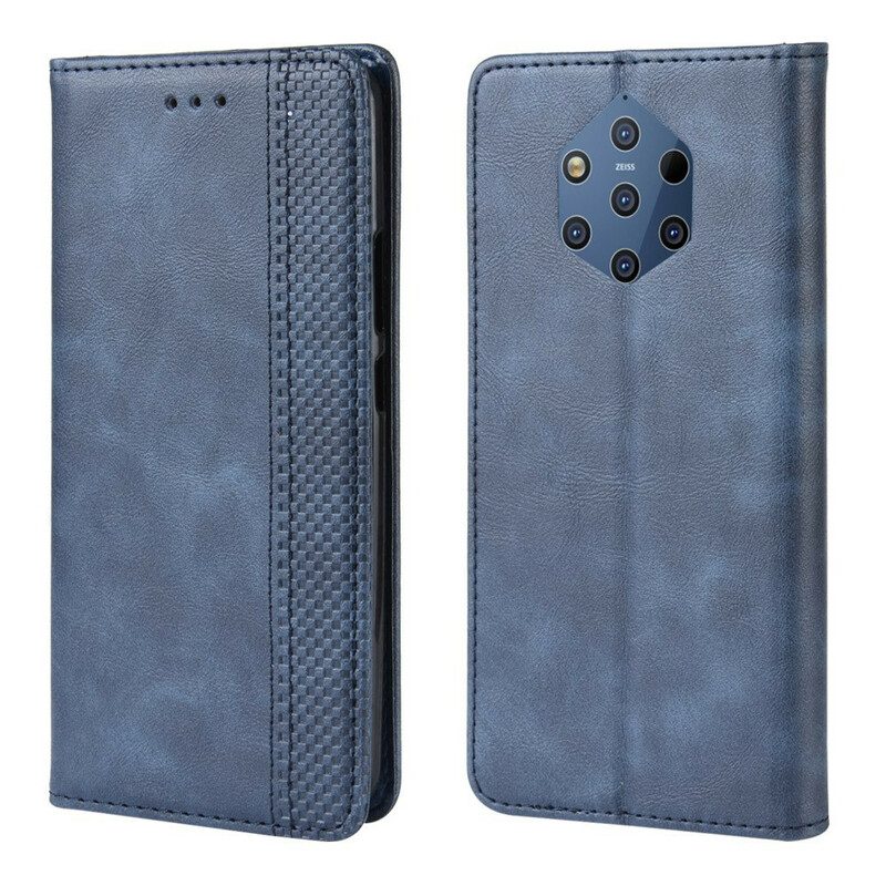 Bescherming Hoesje voor Nokia 9 PureView Folio-hoesje Gestileerd Vintage Leereffect