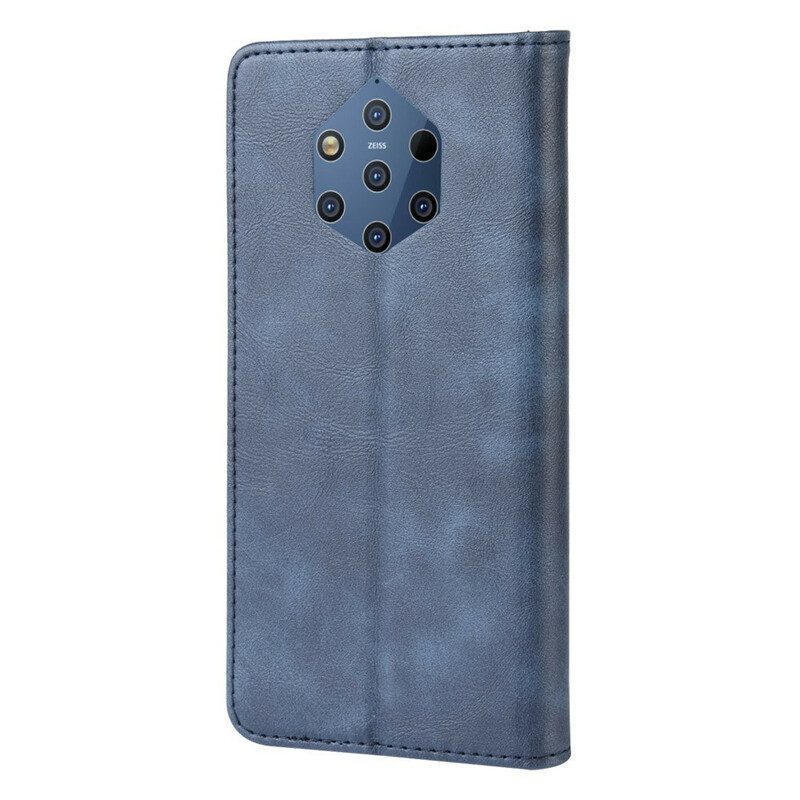 Bescherming Hoesje voor Nokia 9 PureView Folio-hoesje Gestileerd Vintage Leereffect