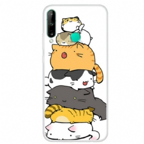 Hoesje voor Huawei P40 Lite E Stapel Cartoon Katten