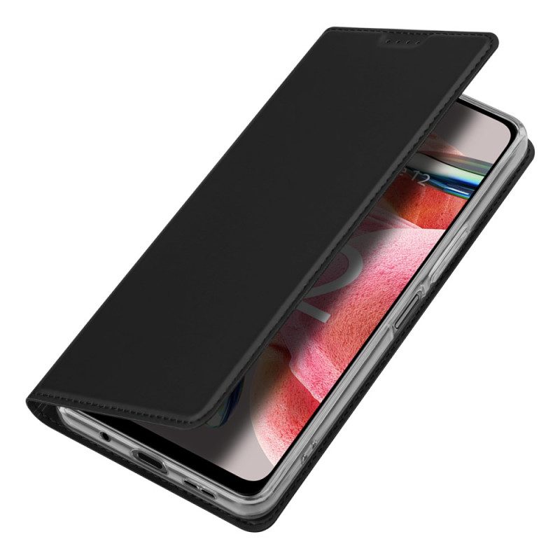 Bescherming Hoesje voor Xiaomi Redmi Note 12 4G Folio-hoesje Skin-pro-serie Dux Ducis