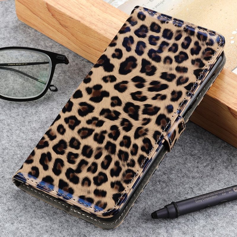 Flip Case voor Xiaomi Redmi Note 12 4G Luipaardhuid-effect