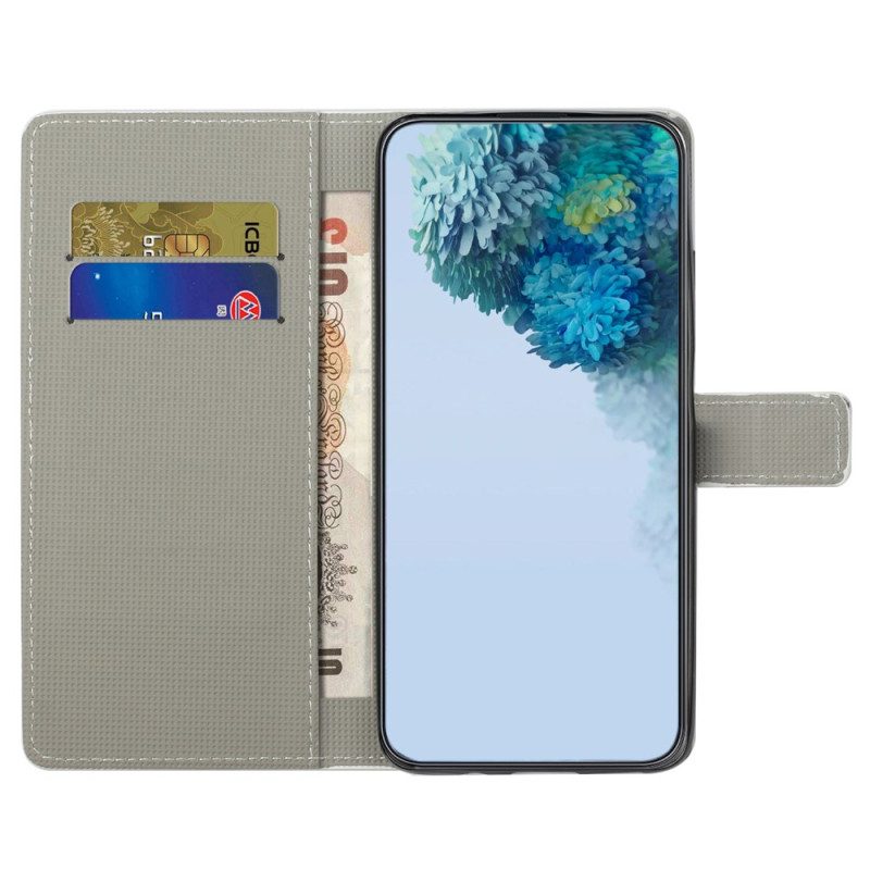 Folio-hoesje voor Xiaomi Redmi Note 12 4G Blauwe Vlinder