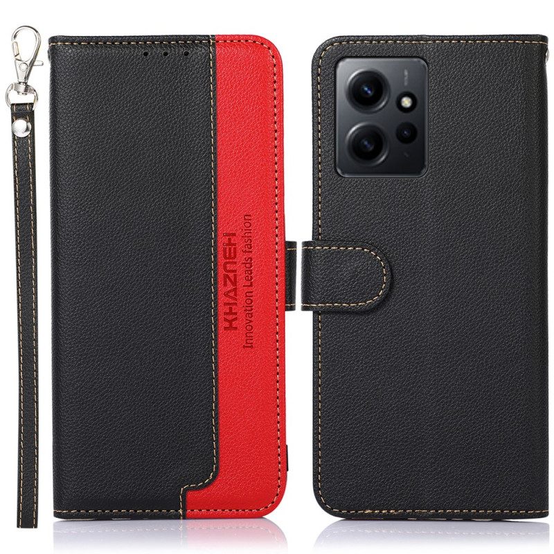 Folio-hoesje voor Xiaomi Redmi Note 12 4G Lychee-stijl Rfid Khazneh