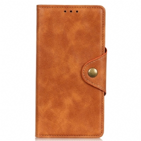 Folio-hoesje voor Xiaomi Redmi Note 12 4G Magnetische Knop Van Imitatieleer