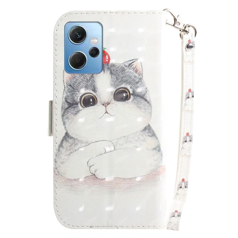 Folio-hoesje voor Xiaomi Redmi Note 12 4G Met Ketting Originele String Cat