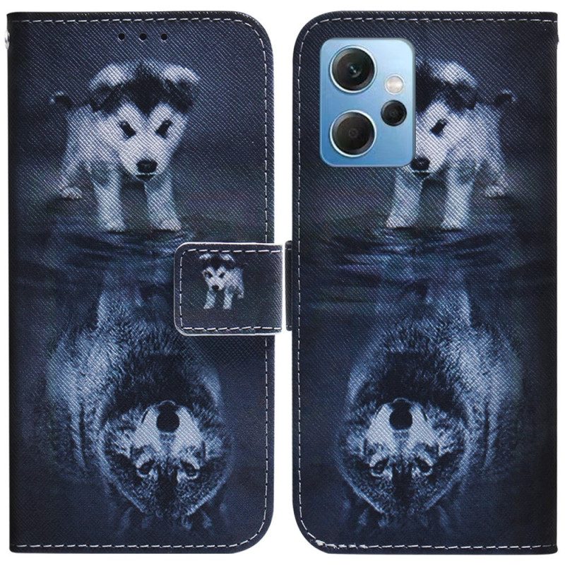 Folio-hoesje voor Xiaomi Redmi Note 12 4G Puppy-droom