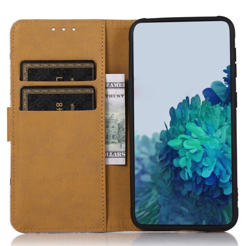 Folio-hoesje voor Xiaomi Redmi Note 12 4G Reiziger Kat