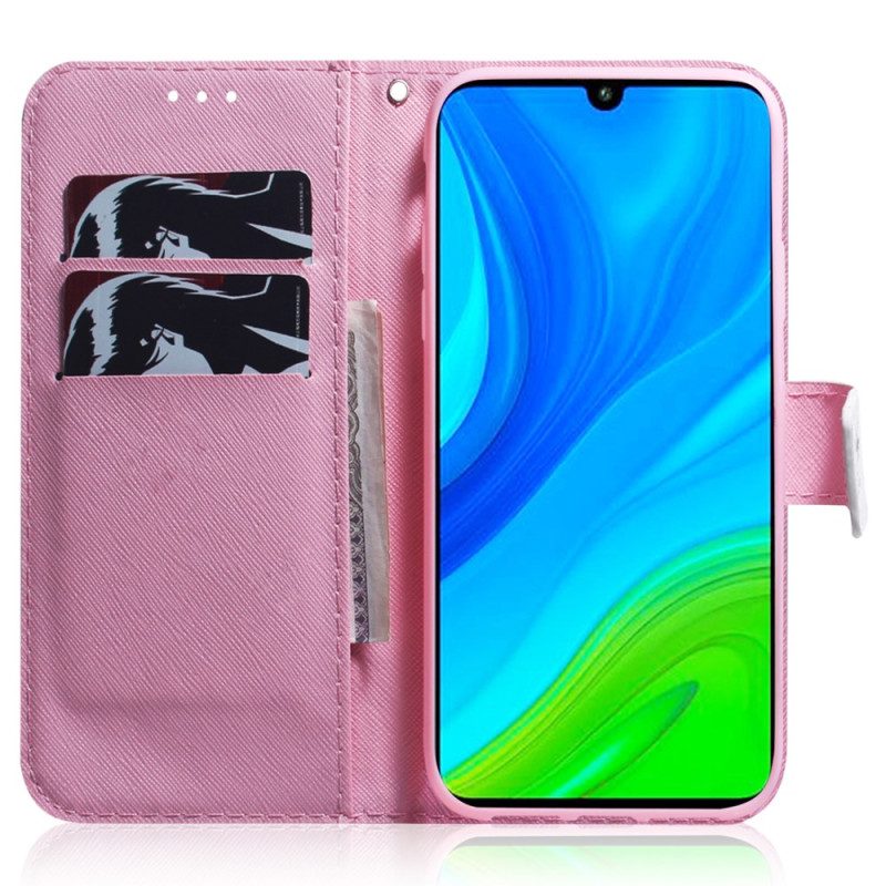 Folio-hoesje voor Xiaomi Redmi Note 12 4G Roze Bloem