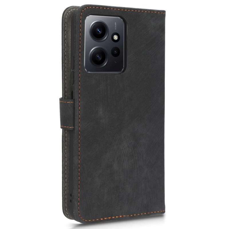 Folio-hoesje voor Xiaomi Redmi Note 12 4G Vintage Zichtbare Naden