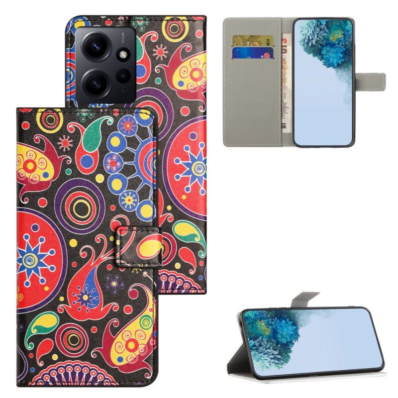 Leren Hoesje voor Xiaomi Redmi Note 12 4G Paisley