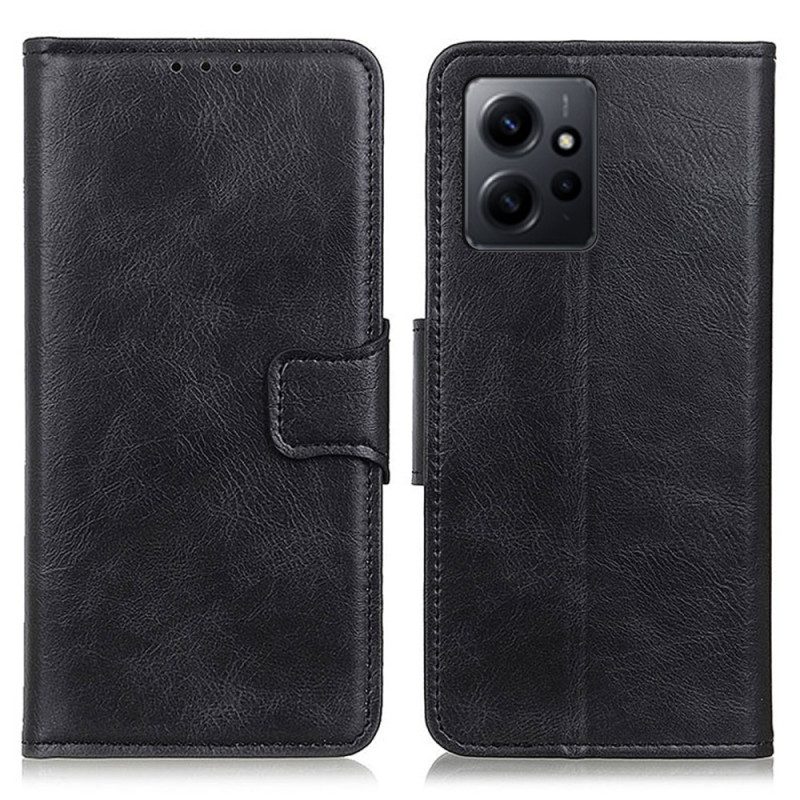 Leren Hoesje voor Xiaomi Redmi Note 12 4G Stijl Lederen Gesp Omkeerbaar