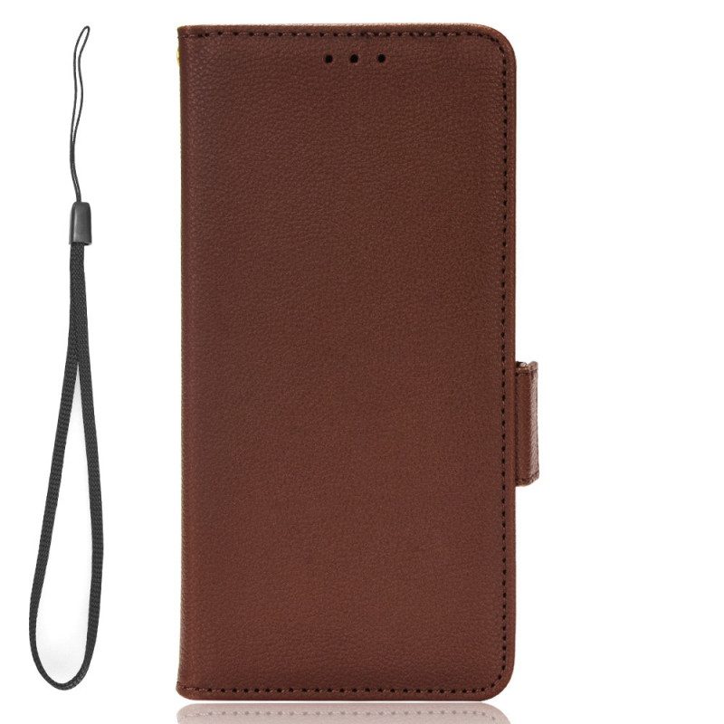 Leren Hoesje voor Xiaomi Redmi Note 12 4G Ultra Fijn Met Lanyard