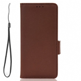 Leren Hoesje voor Xiaomi Redmi Note 12 4G Ultra Fijn Met Lanyard