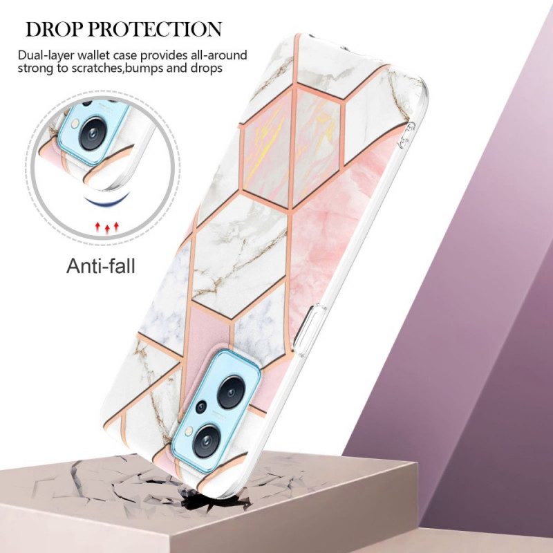 Hoesje voor Realme 9i Flitsend Geometrisch Marmer