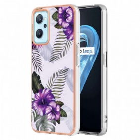 Hoesje voor Realme 9i Mini-paarse Bloemen