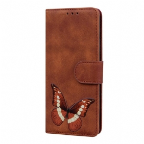 Leren Hoesje voor Realme 9i Skin Touch Vlinder