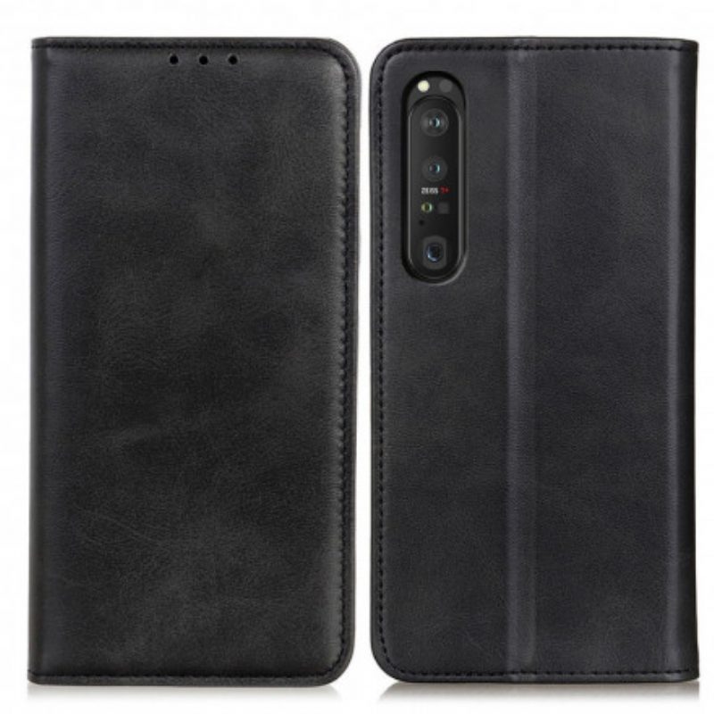 Bescherming Hoesje voor Sony Xperia 1 III Folio-hoesje Elegantie Splitleer