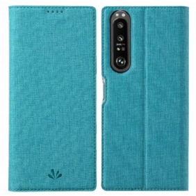 Bescherming Hoesje voor Sony Xperia 1 III Folio-hoesje Getextureerde Vili Dmx