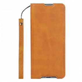 Bescherming Hoesje voor Sony Xperia 1 III Met Ketting Folio-hoesje Kunstleer Class Strappy