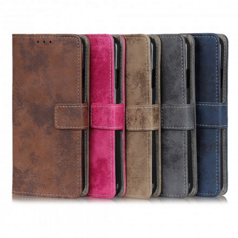 Flip Case voor Sony Xperia 1 III Vintage Leereffect