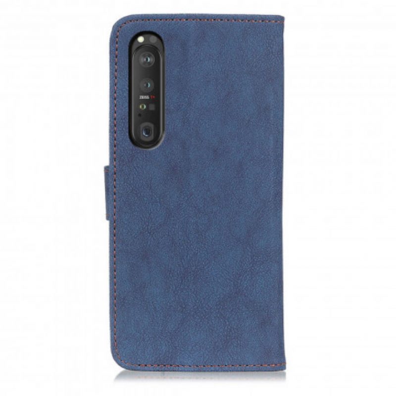 Folio-hoesje voor Sony Xperia 1 III Khazneh Retro Split Kunstleer