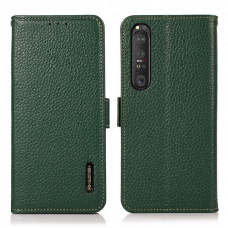 Folio-hoesje voor Sony Xperia 1 III Lychee Leer Khazneh Rfid